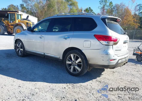 2014 Nissan Pathfinder Platinum from USA, damaged, VIN 5N1AR2MNXEC685542